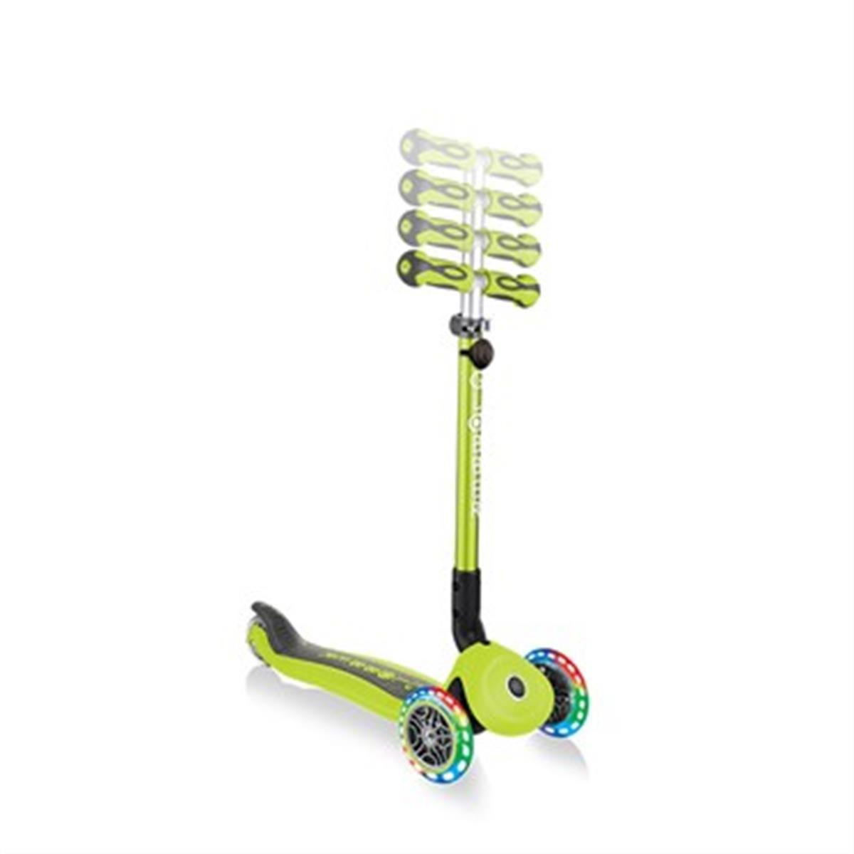 Globber Go Up Deluxe Işıklı Scooter-Yeşil