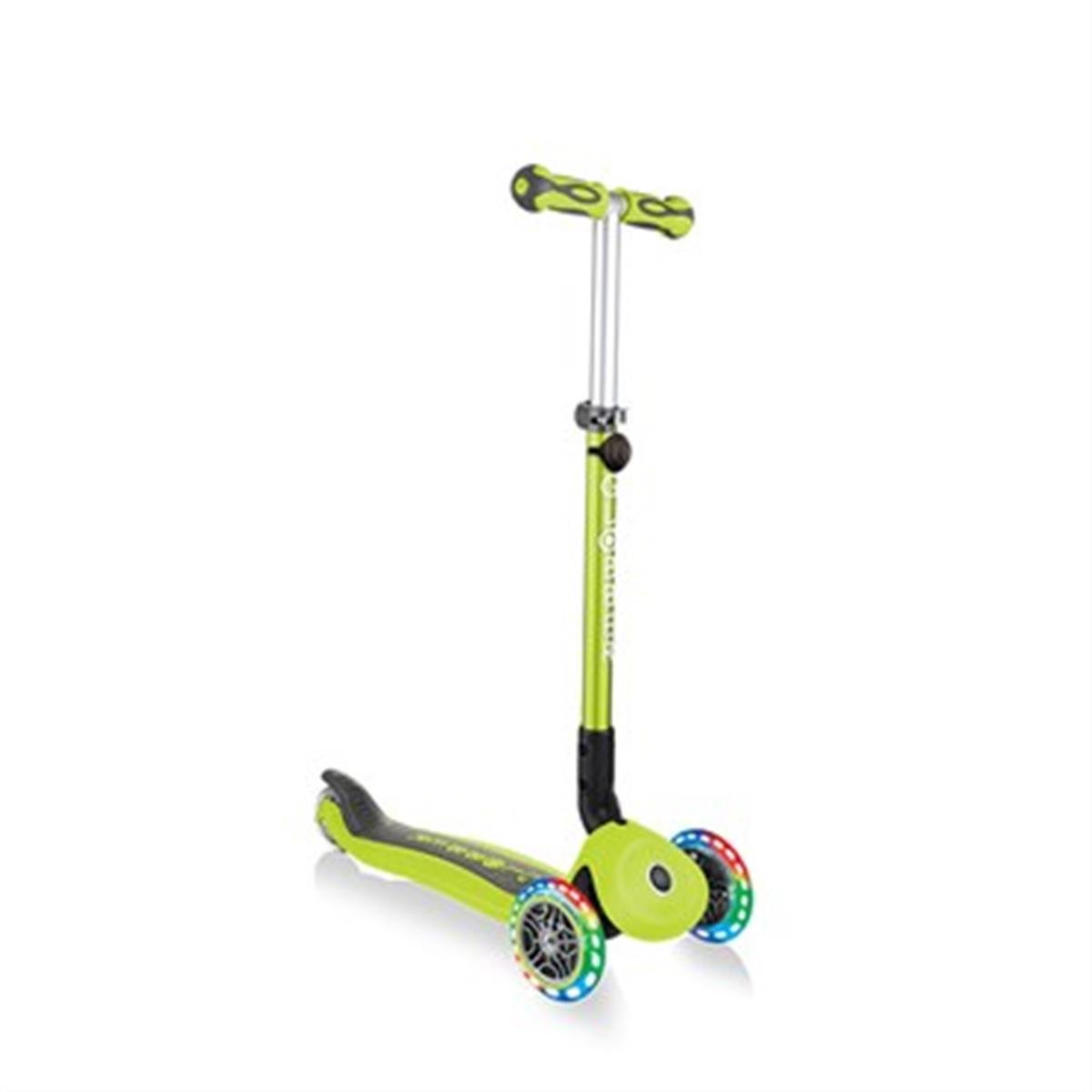 Globber Go Up Deluxe Işıklı Scooter-Yeşil