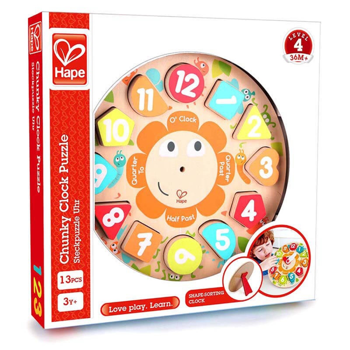 Hape-Chunky Puzzle Saat Yapboz