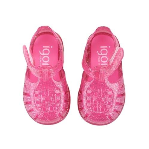 İgor Tobby Gloss Glitter Sandalet-Fuşya