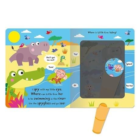 Imagine That Publish-Big Croc Little Croc - Magic Spyglass Board Book