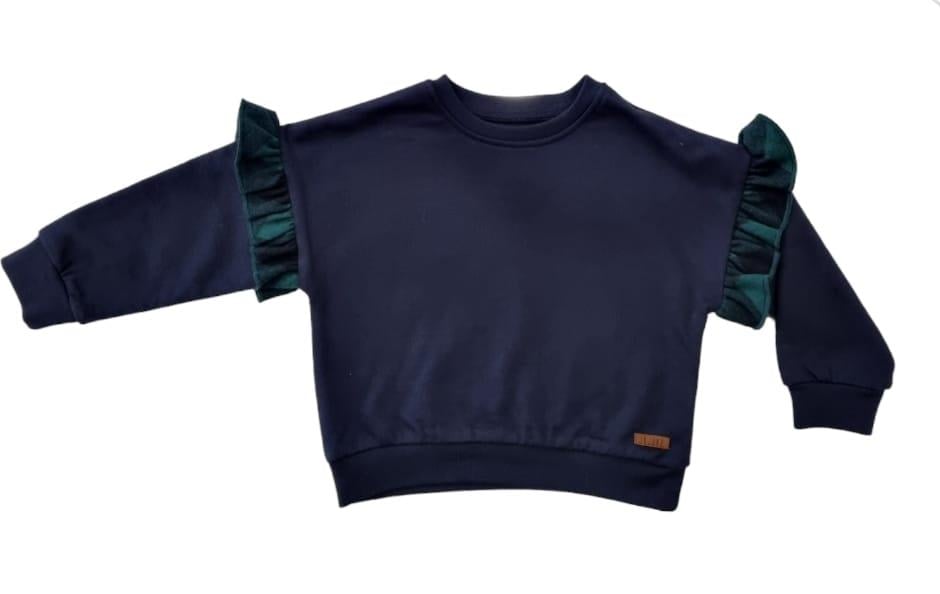 Jojuke-Lacivert Ekoseli Sweatshirt