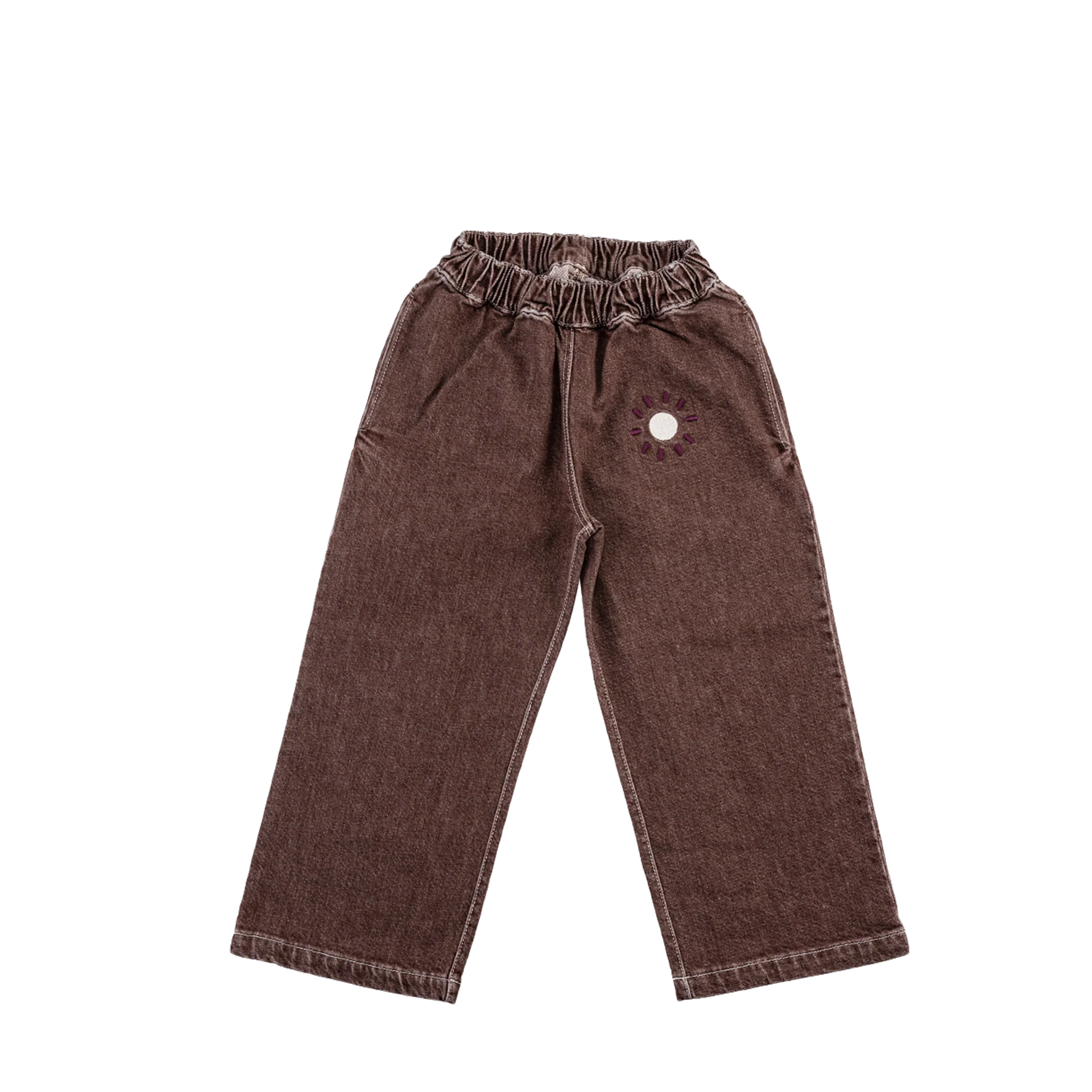 Little Yucca-Culotte Denim Pantolon-Mor Kahve