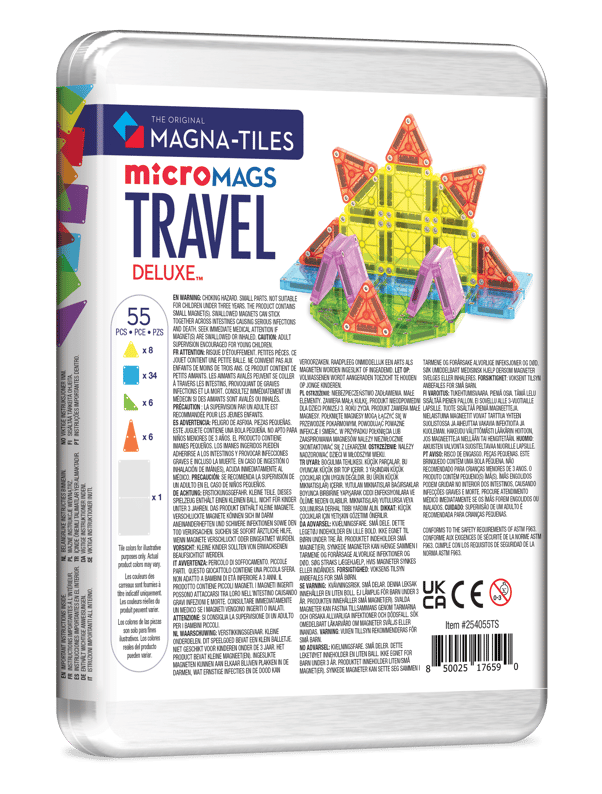 Magna-Tiles microMAGS Travel Set - Seyahat Seti 55 Parça