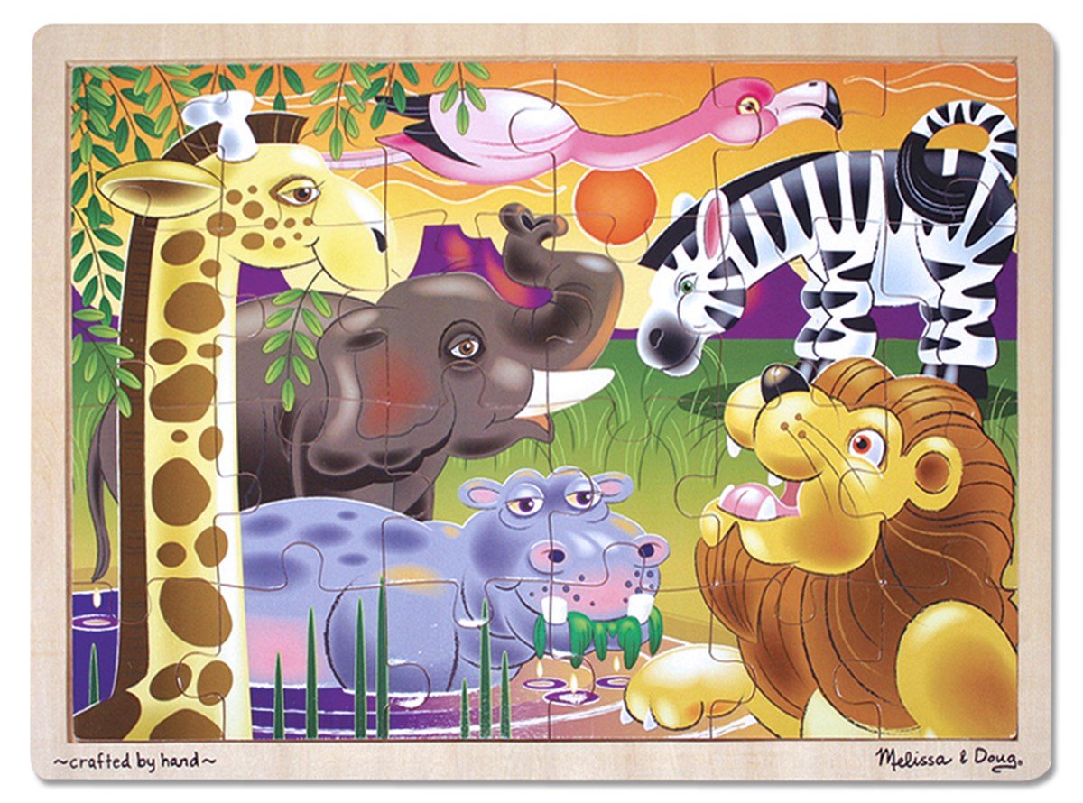 Melissa Doug Ahşap 24 Parça Puzzle-Safari