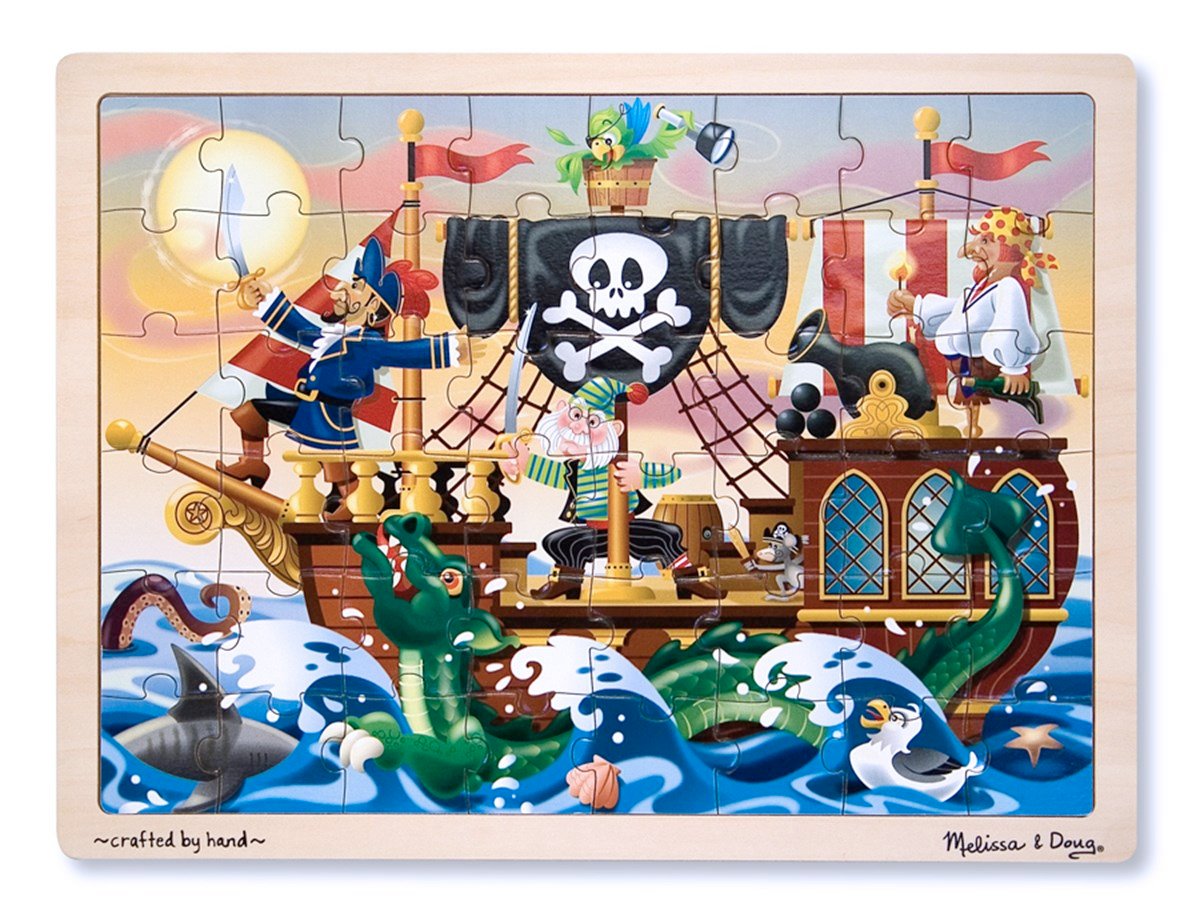 Melissa Doug Ahşap 48 Parça Puzzle-Korsanlar