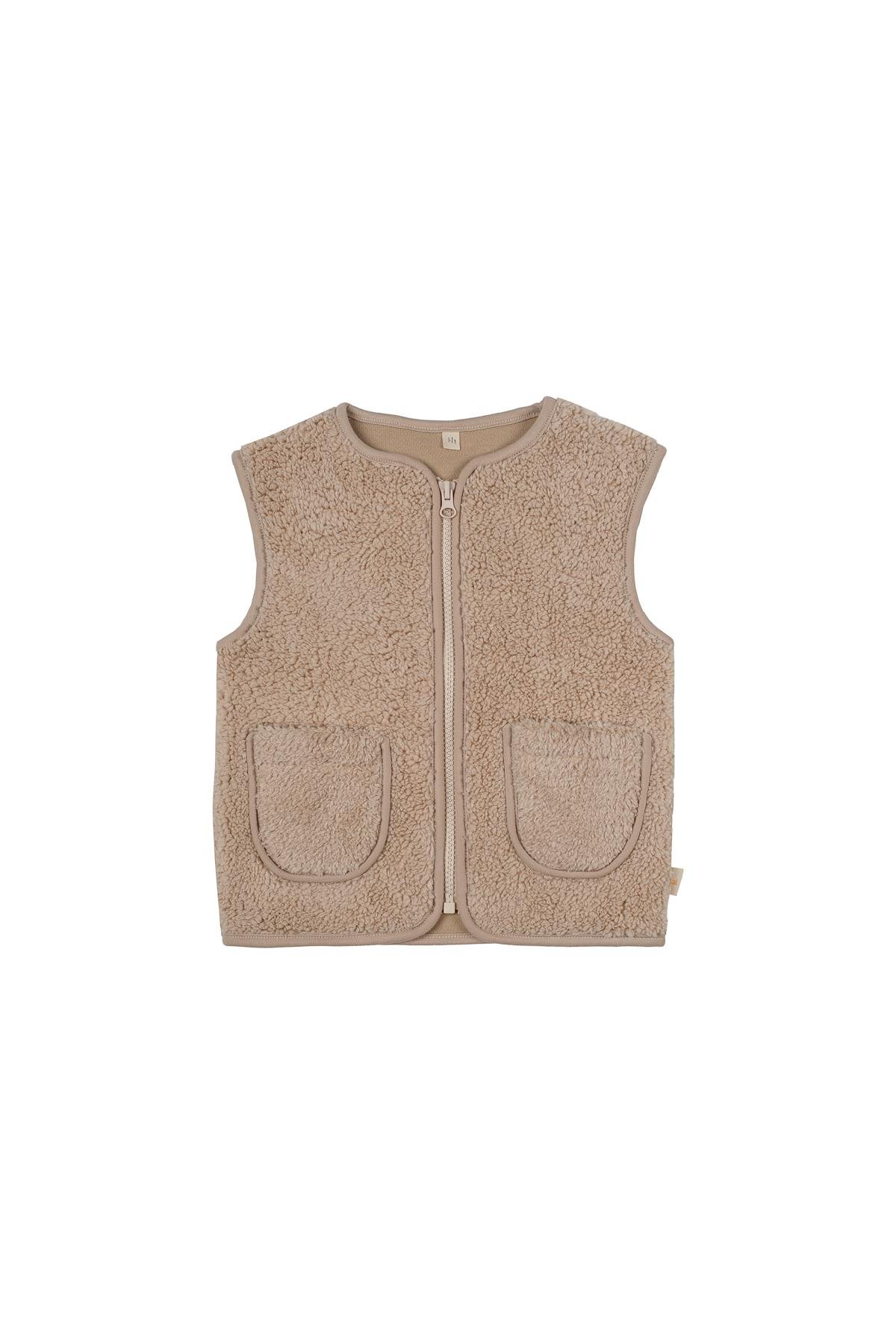 Mielakids-Magic Rabbit Peluş Yelek-Bej