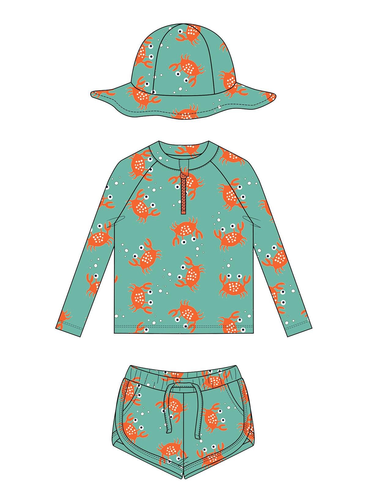 Mielakids Uzun Kollu Mayo Set-Crazy Crab