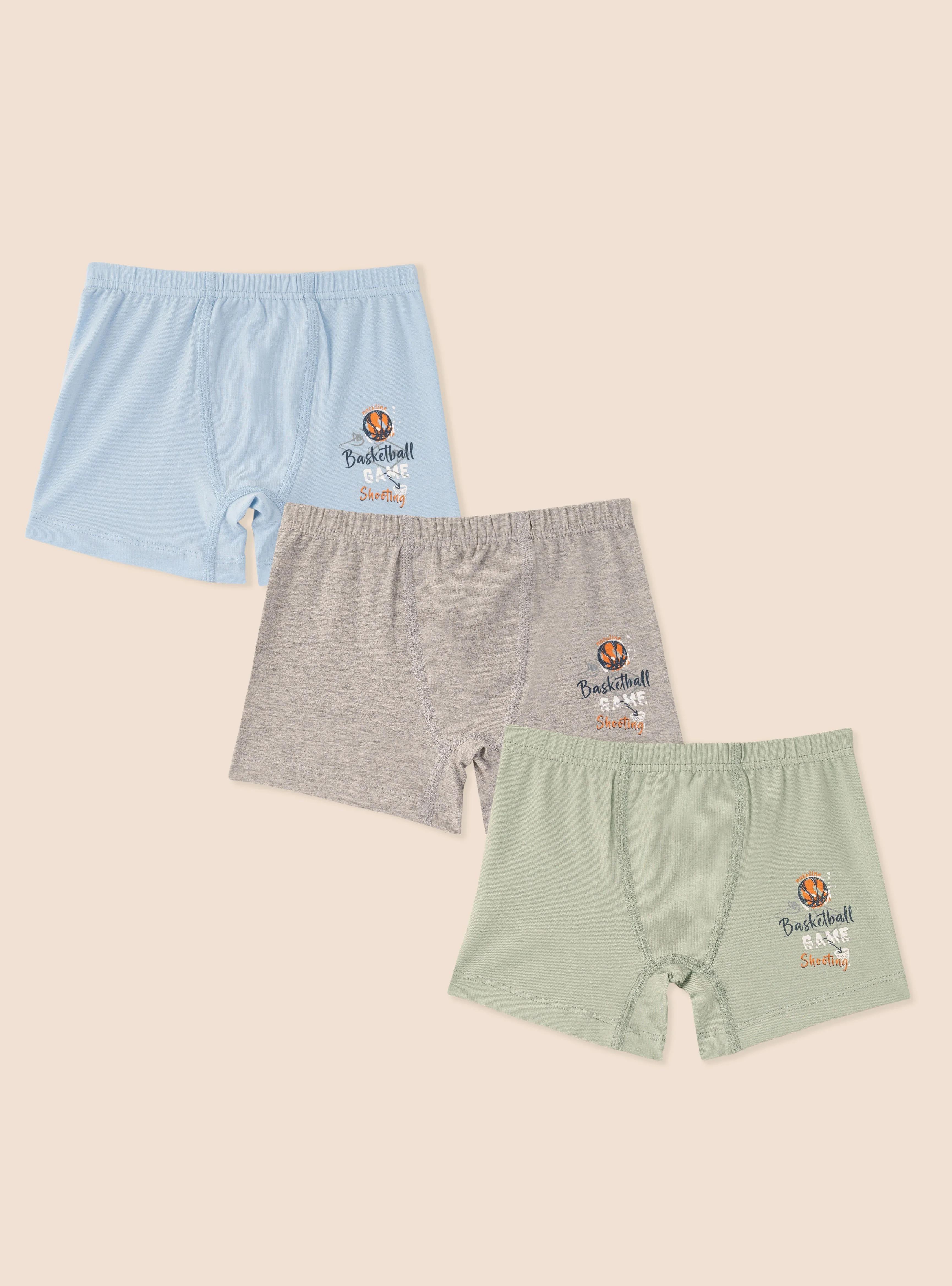 Natuline-Erkek Çocuk Basketbol Game Likralı Boxer-3'lü