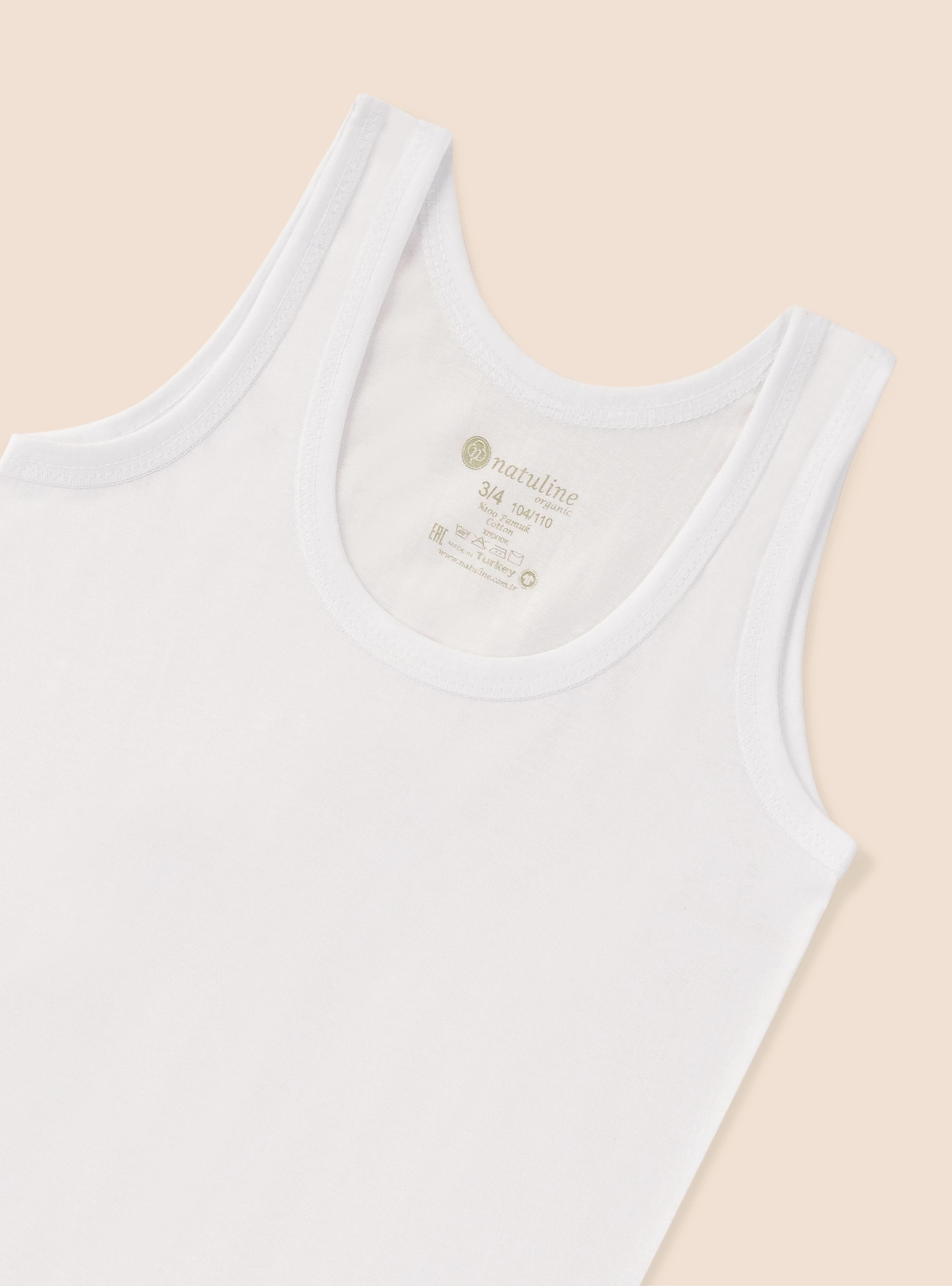 Natuline-Erkek Çocuk Organik Pamuk Penye Atlet-3'lü Paket