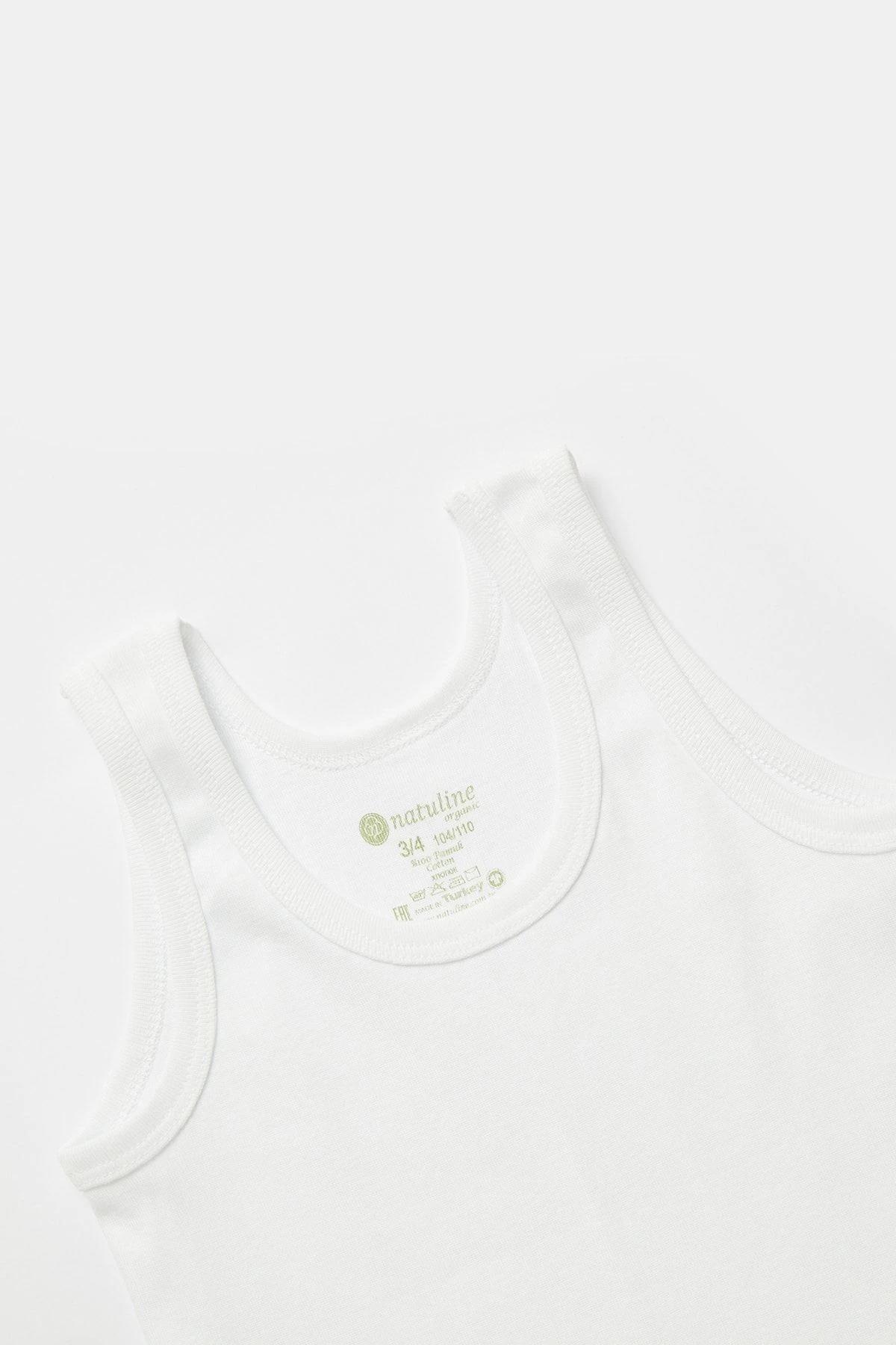 Natuline-Erkek Çocuk Organik Pamuk Ribana Atlet-3'lü Paket