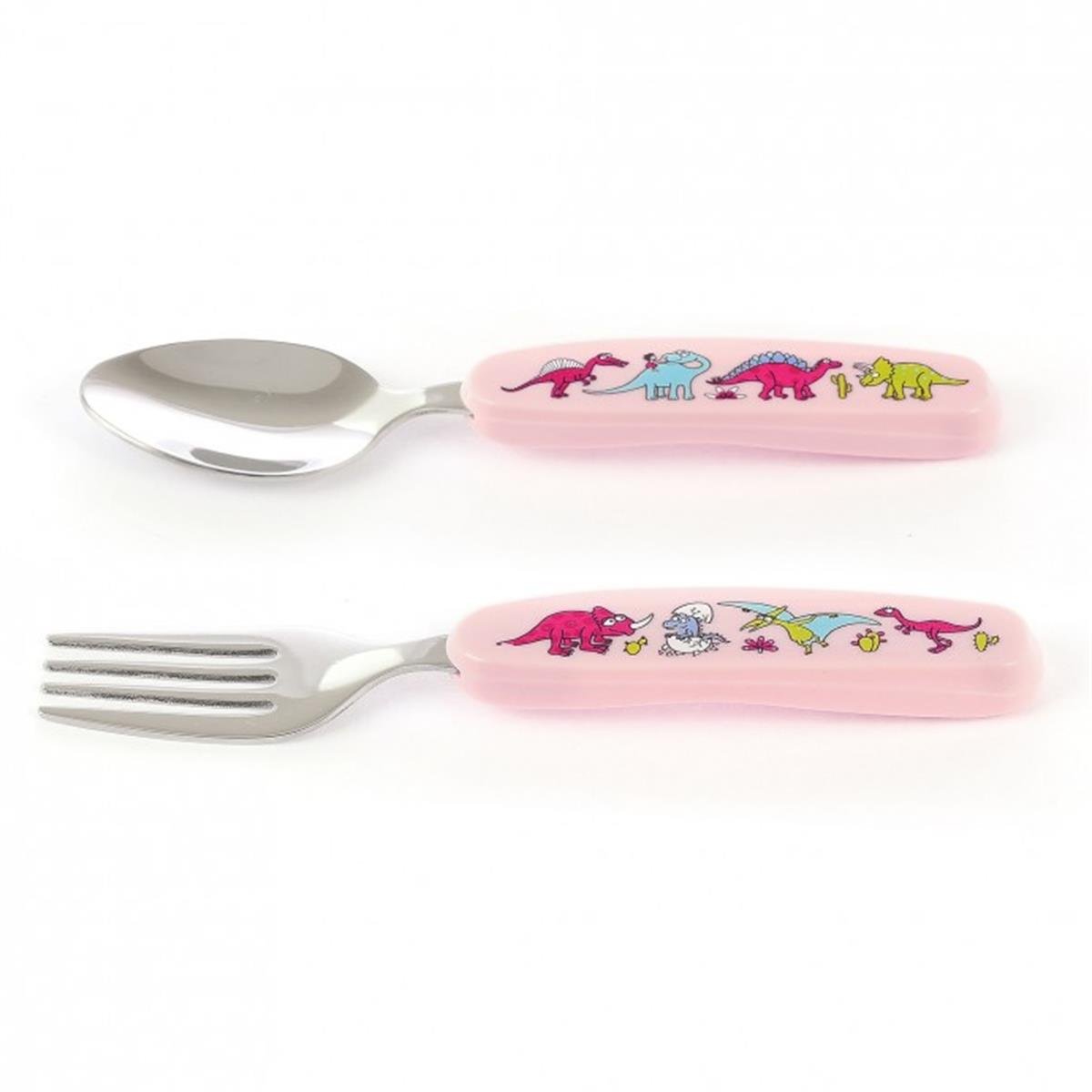 Tyrrell Katz Kutulu Çatal Kaşık Seti-Pink Dino