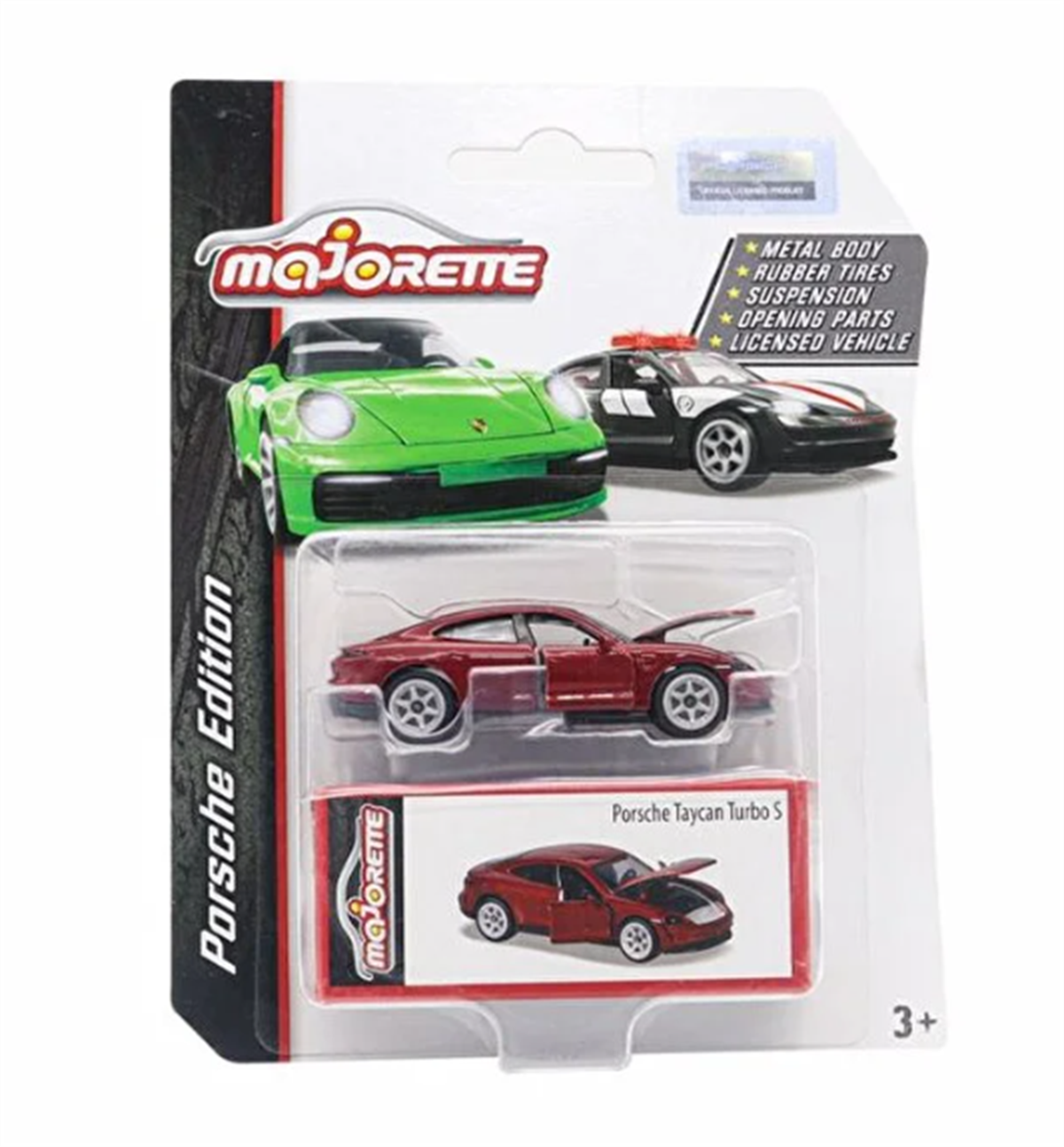 Majorette Porsche Edition Porsche Taycan Turbo S Kırmızı
