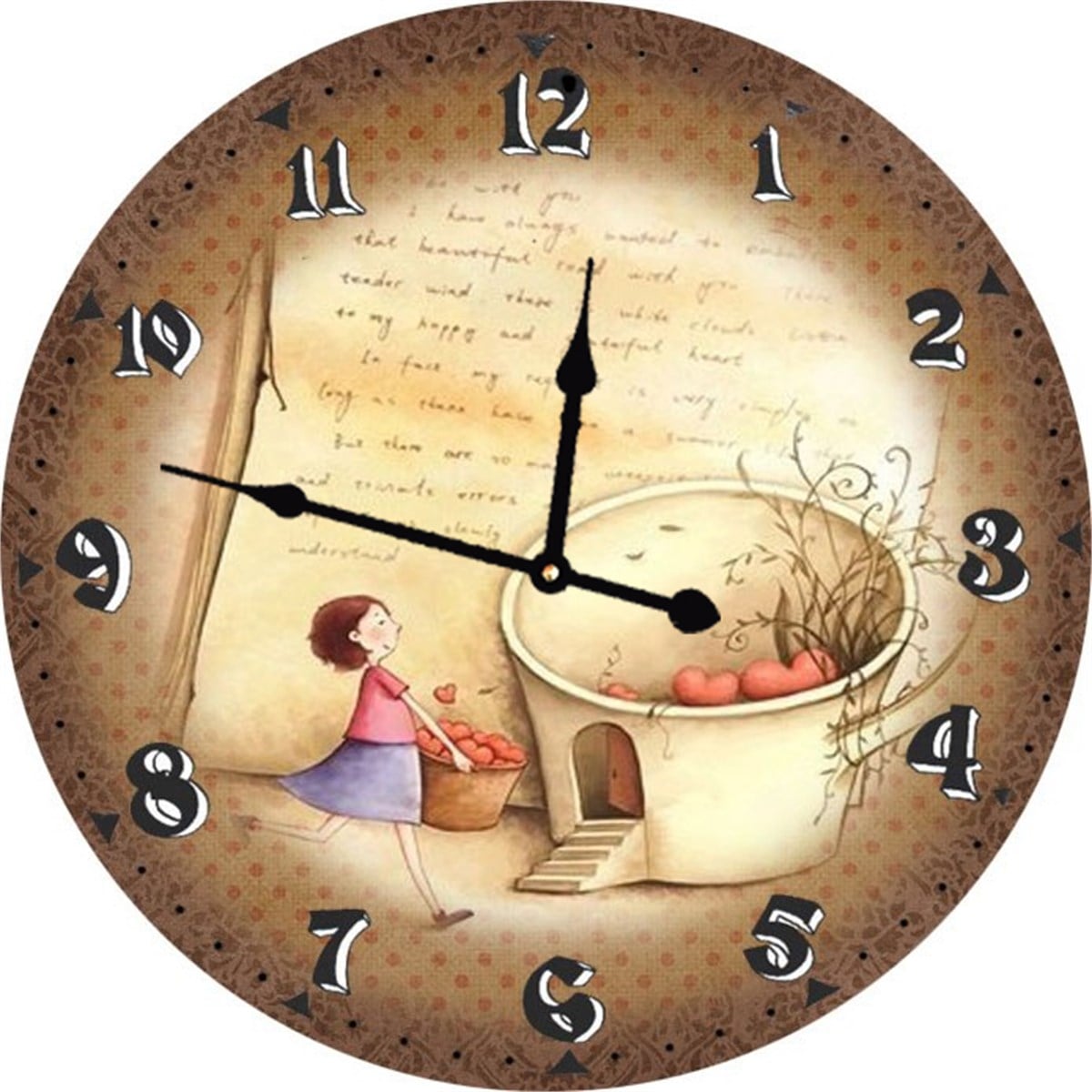 Ahşap Retro Duvar Saati 