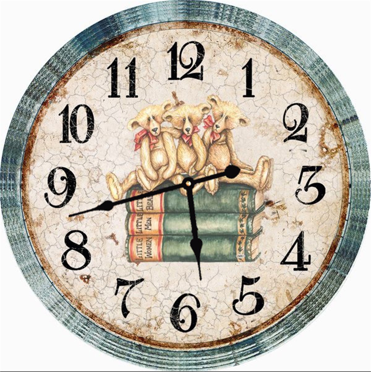 Ahşap Retro Duvar Saati 