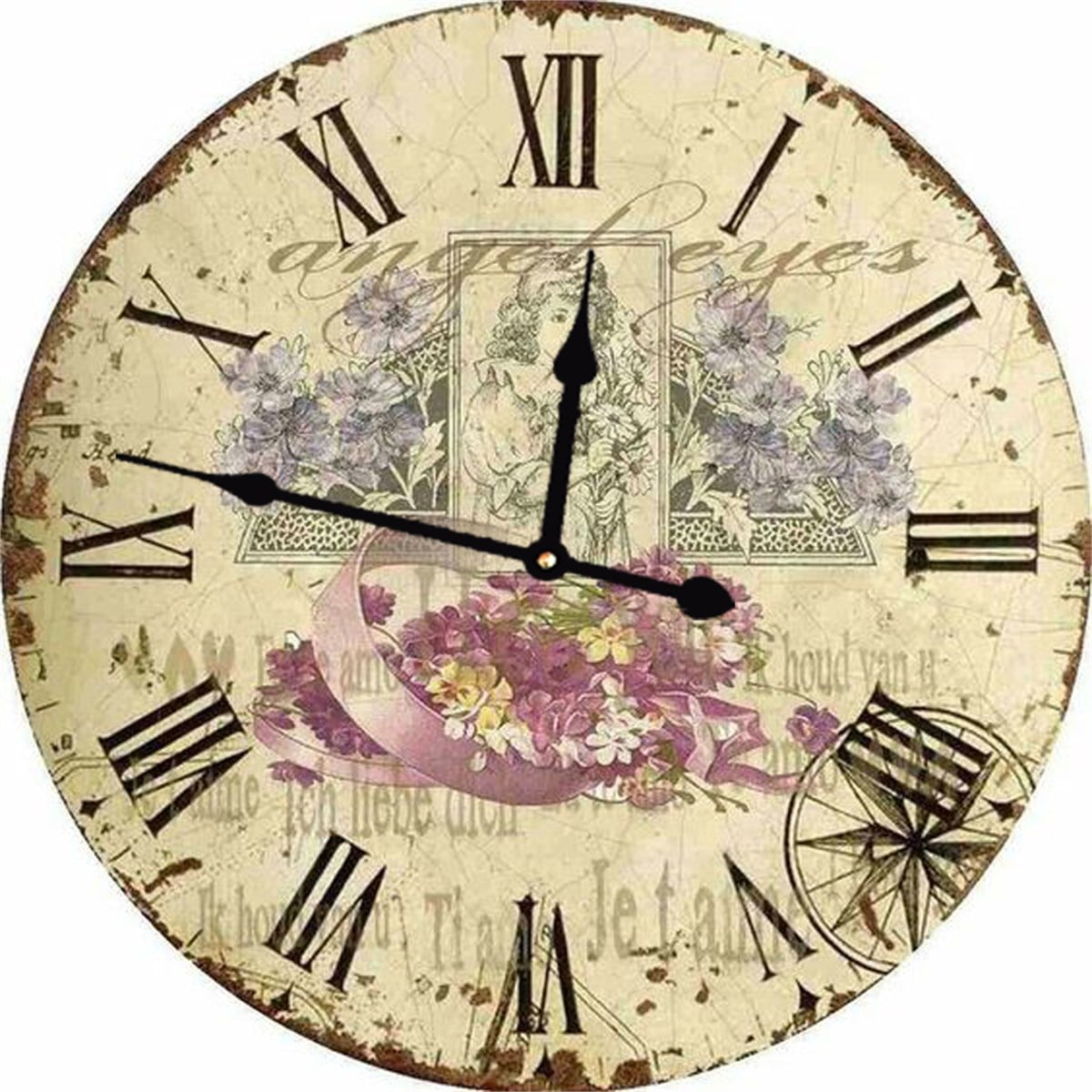 Ahşap Retro Duvar Saati 