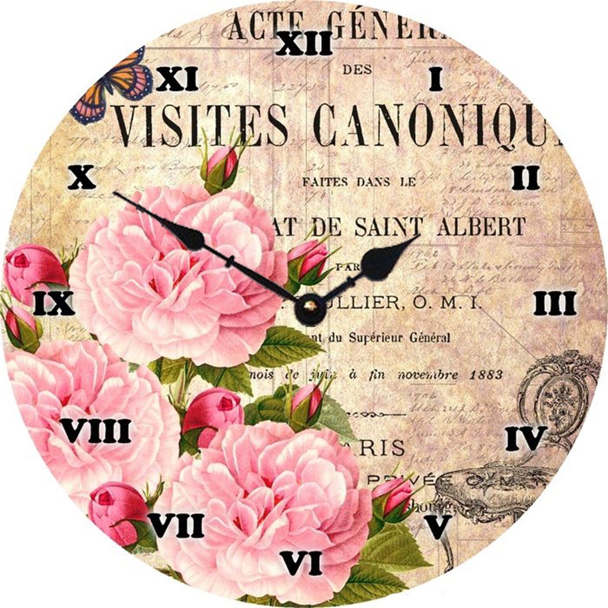 Ahşap Retro Duvar Saati 