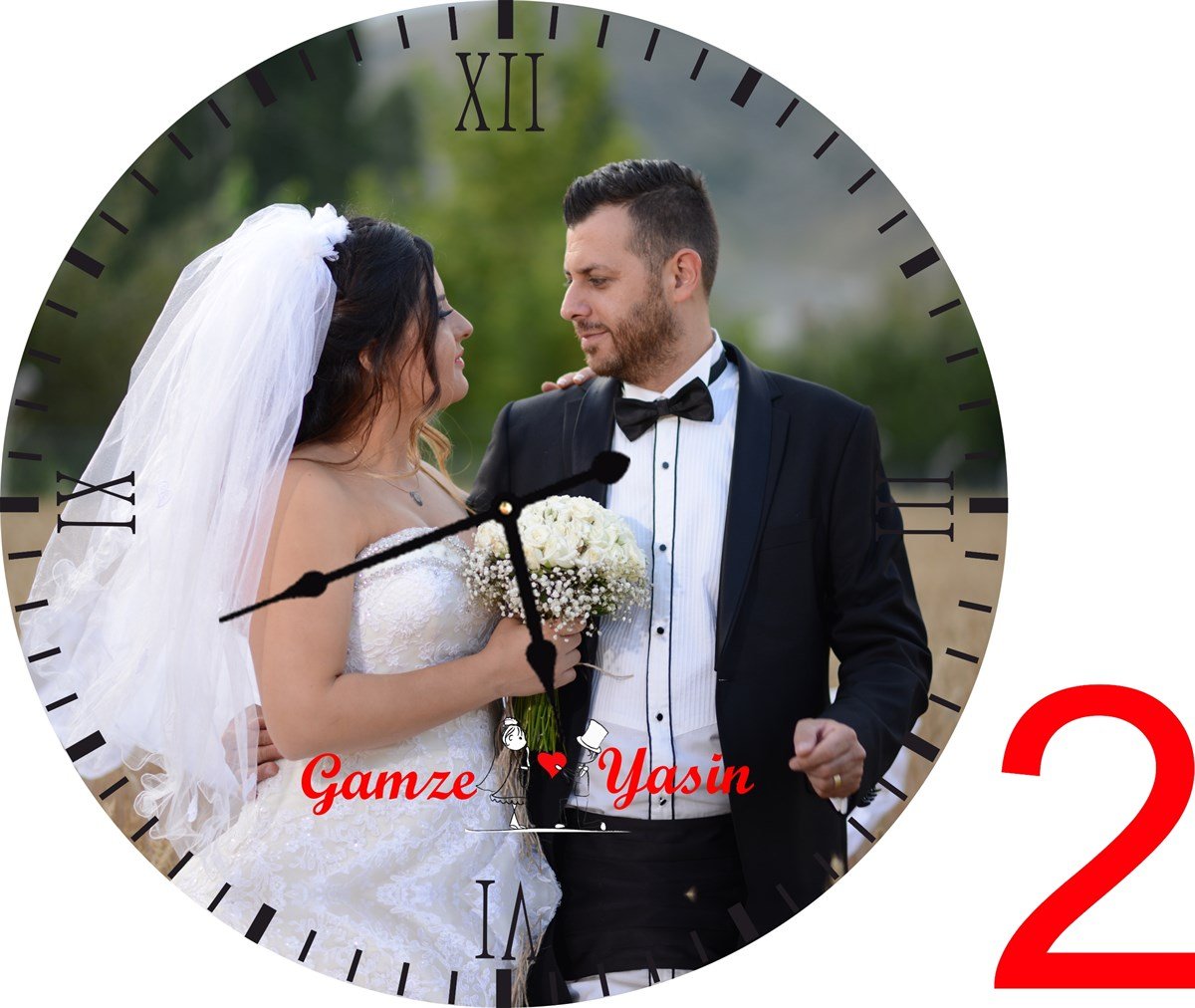 Kişiye ,İsme özel Sevgililer Günü Duvar Saati