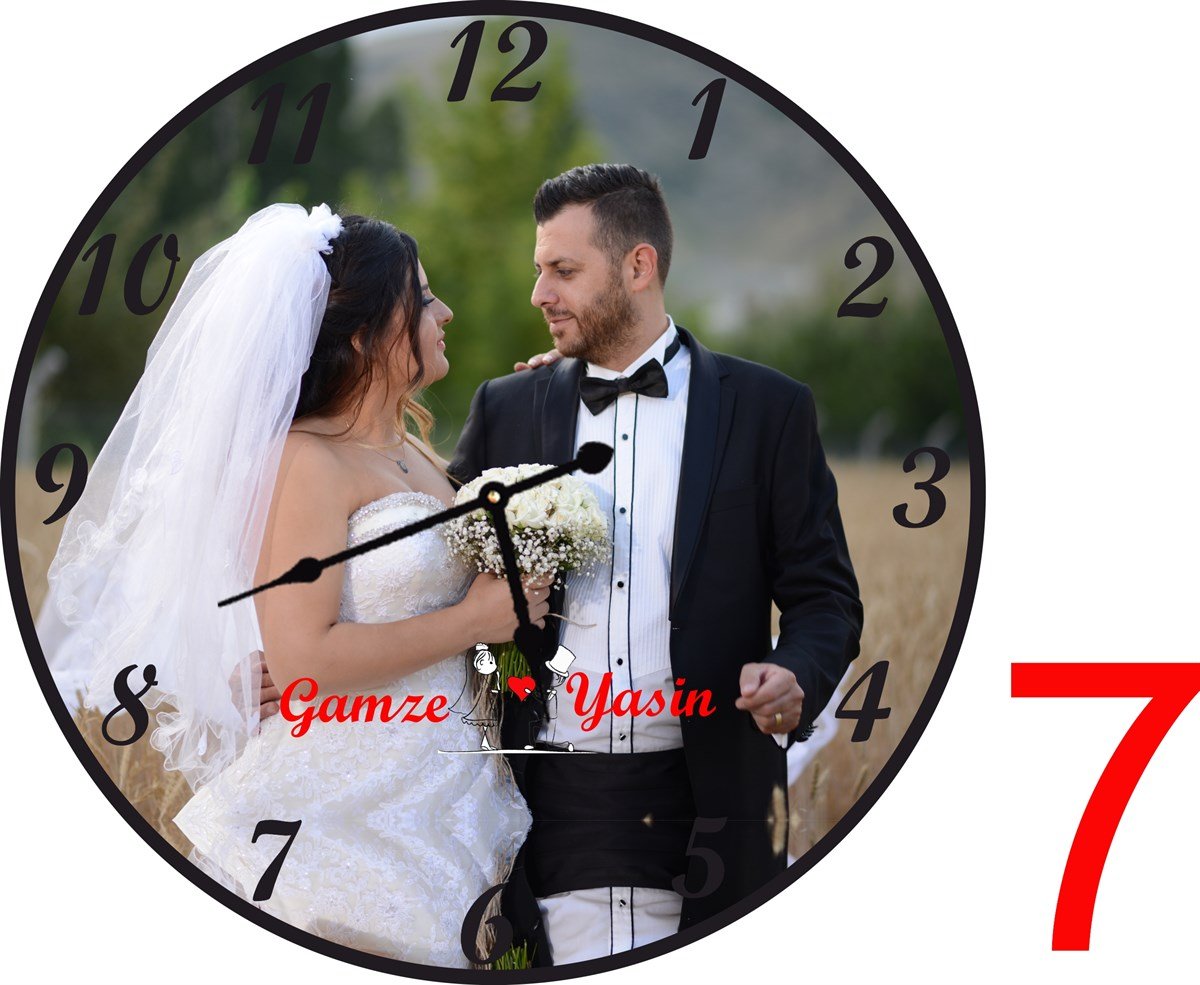 Kişiye ,İsme özel Sevgililer Günü Duvar Saati