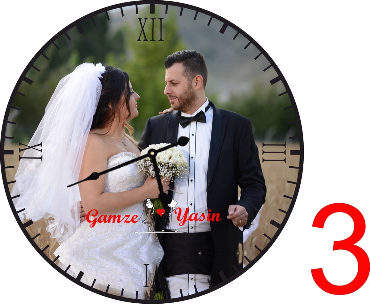 Kişiye ,İsme özel Sevgililer Günü Duvar Saati