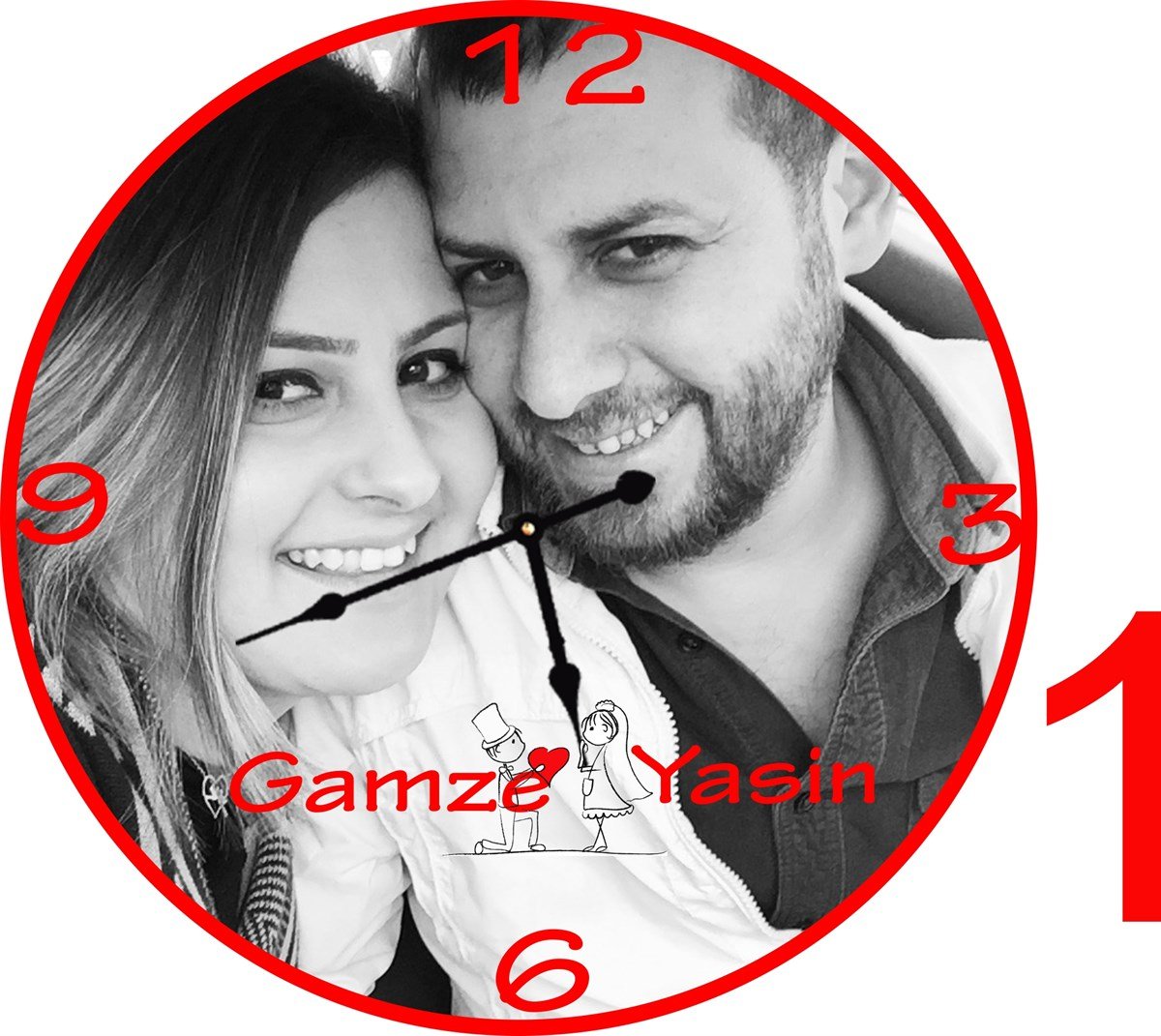 Kişiye ,İsme özel Sevgililer Günü Duvar Saati