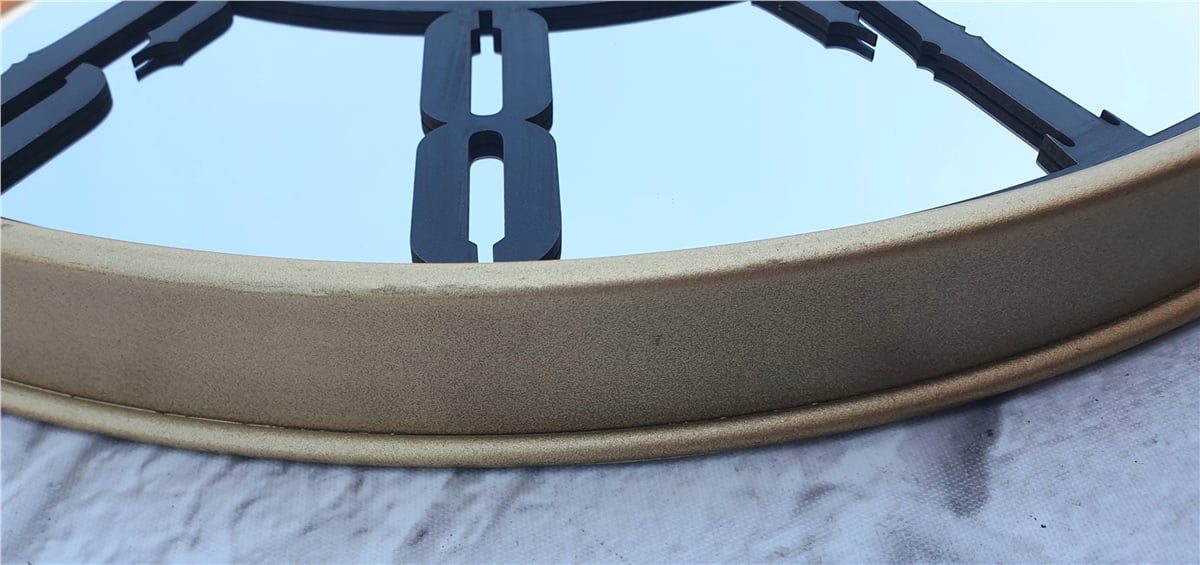 Markakanvas Altın (GOLD) Renk Metal Kasalı Aynalı Duvar Saati Çap 40 cm - Çap 50 cm