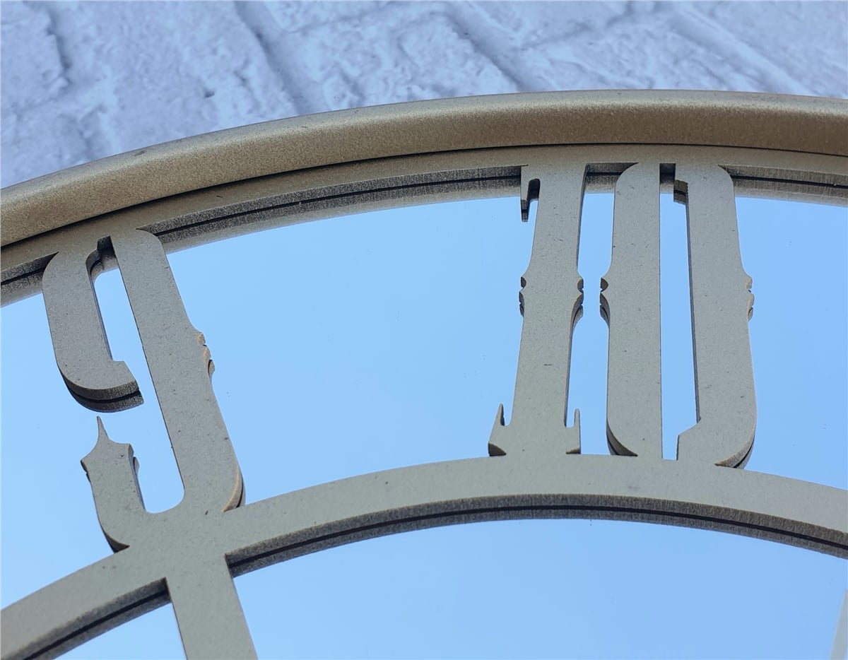 Markakanvas Altın (GOLD) Renk Metal Kasalı Aynalı Duvar Saati Çap 40 cm - Çap 50 cm