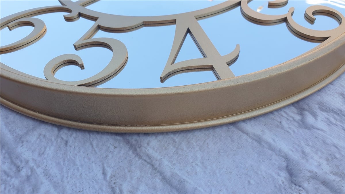 Markakanvas Altın (GOLD) Renk Metal Kasalı Aynalı Duvar Saati Çap 40 cm - Çap 50 cm