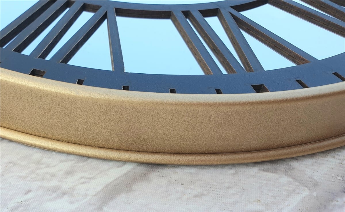 Markakanvas Altın (GOLD) Renk Metal Kasalı Aynalı Duvar Saati Çap 40 cm - Çap 50 cm