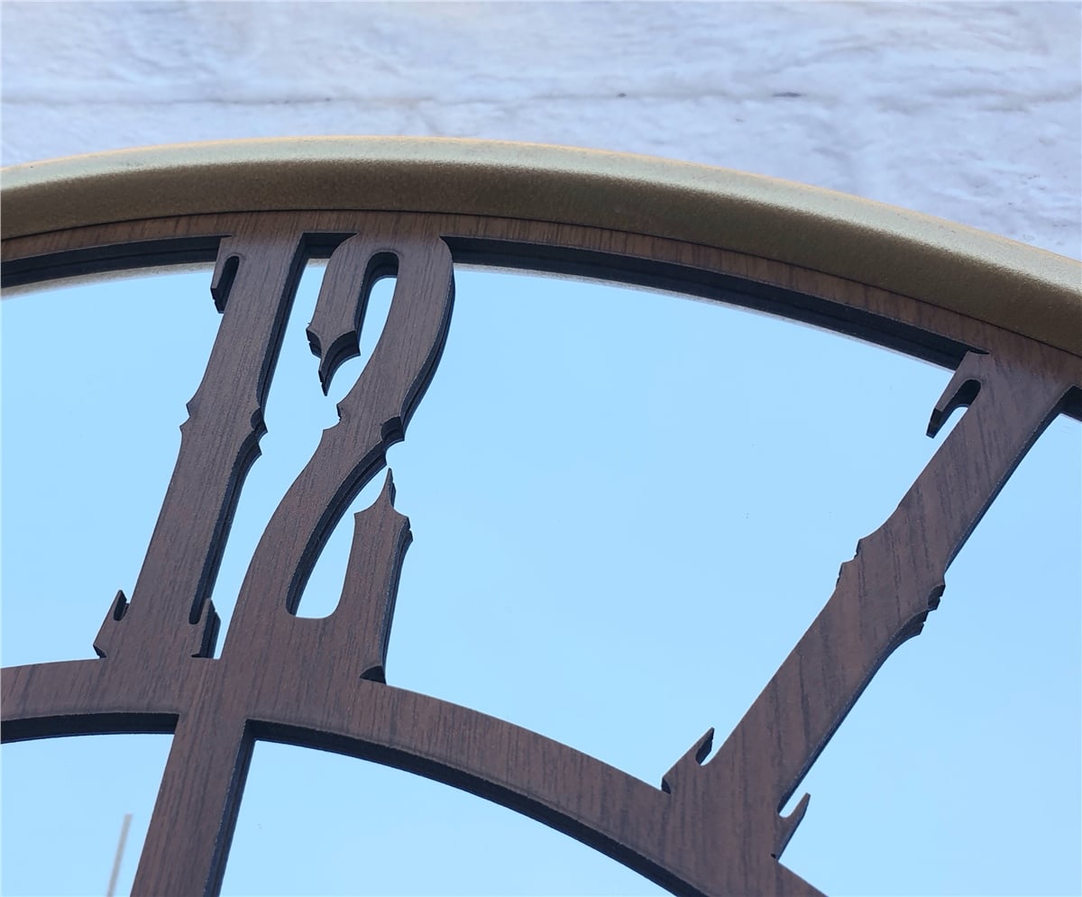 Markakanvas Altın (GOLD) Renk Metal Kasalı Aynalı Duvar Saati Çap 40 cm - Çap 50 cm