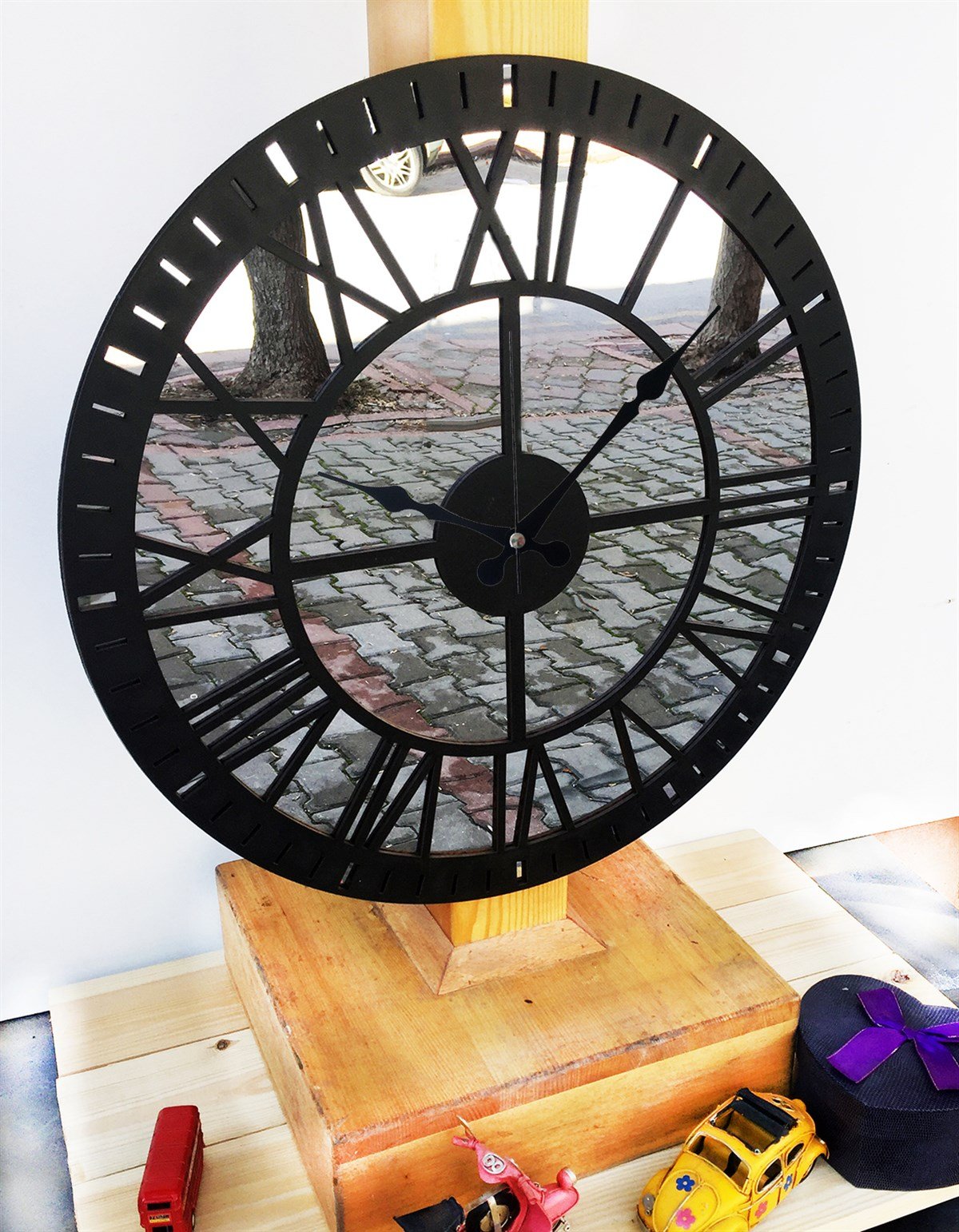 Markakanvas Aynalı Yuvarlak Duvar Saati 