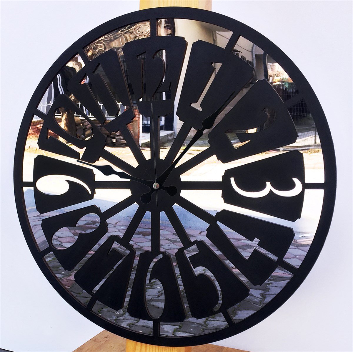 Markakanvas Aynalı Yuvarlak Duvar Saati 