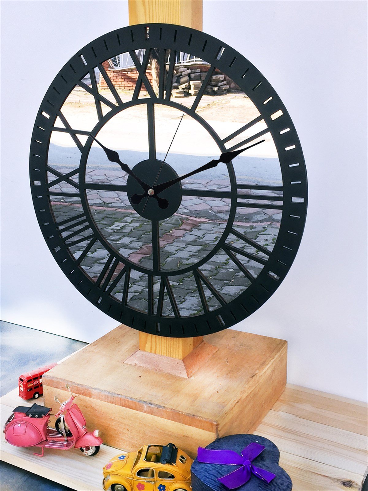 Markakanvas Aynalı Yuvarlak Duvar Saati 