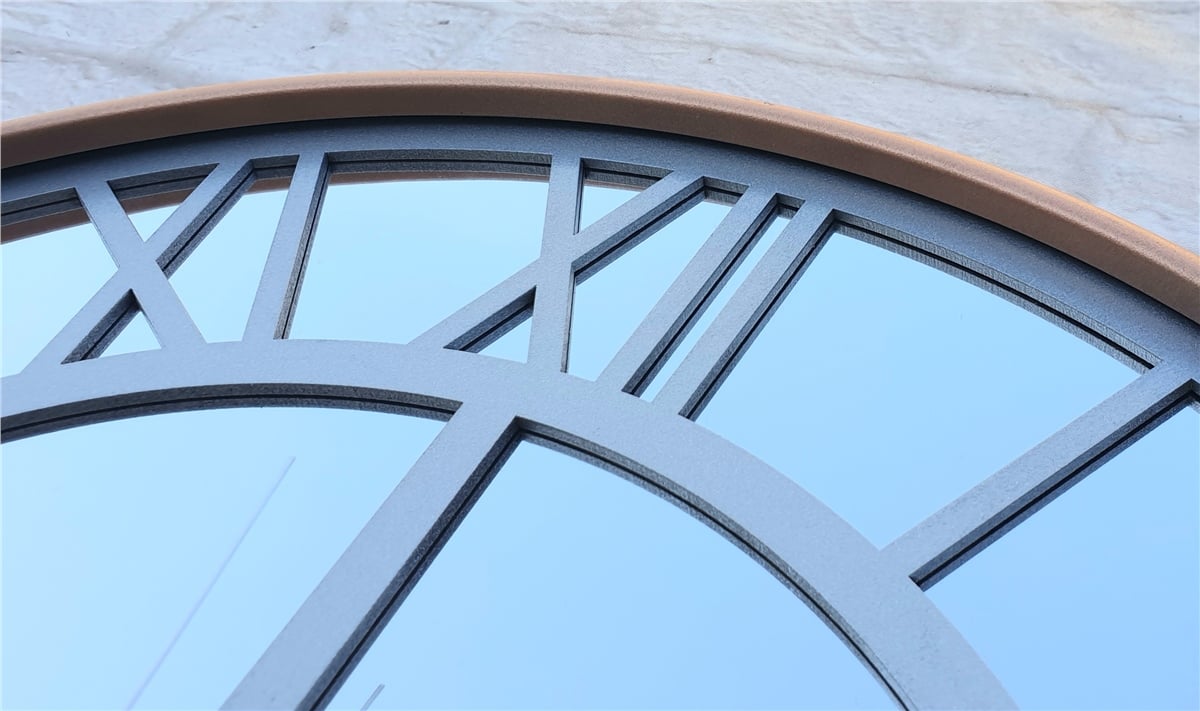 Markakanvas Bakır Renkli Metal Kasalı Aynalı  Duvar Saati Çap 40 cm - Çap 50 cm