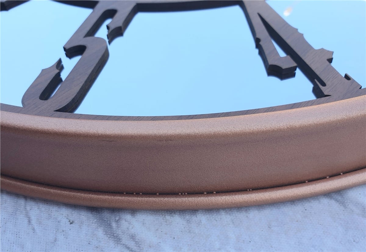 Markakanvas Bakır Renkli Metal Kasalı Aynalı  Duvar Saati Çap 40 cm - Çap 50 cm