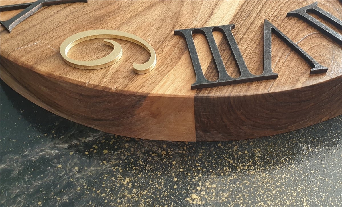Markakanvas Doğal Ahşap Masif CEVİZ Ağacı Duvar Saati   Çap 40 cm
