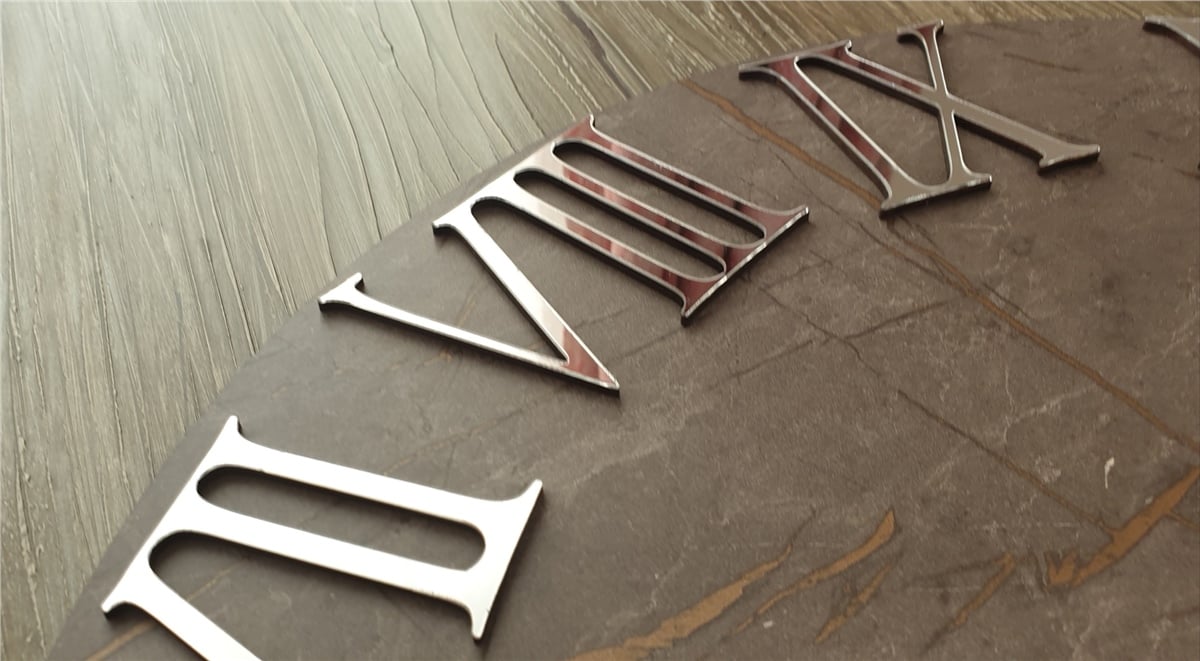 Markakanvas Mermer Desenli  Duvar Saati   ( Çap 50 cm - 80 cm )