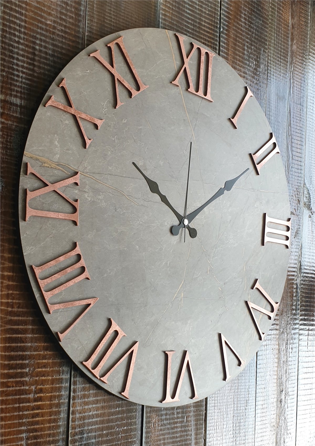 Markakanvas Mermer Desenli  Duvar Saati   ( Çap 50 cm - 80 cm )