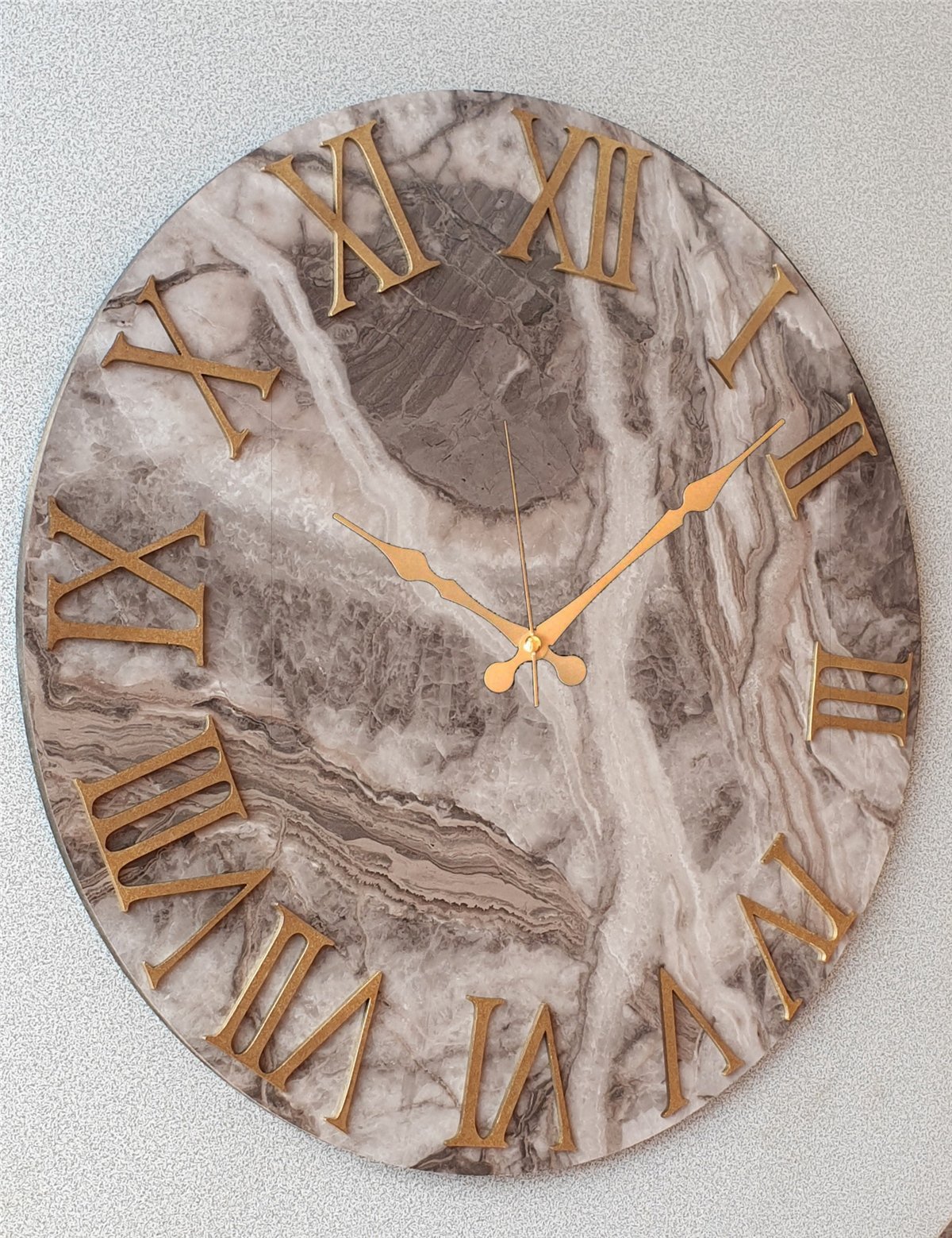 Markakanvas Mermer Desenli  Duvar Saati   ( Çap 50 cm - 80 cm )