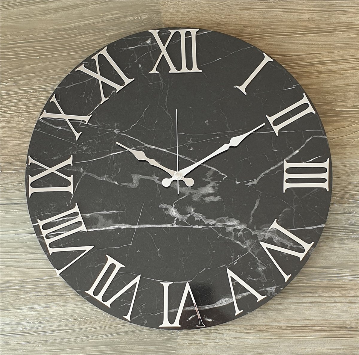 Markakanvas Mermer Desenli  Duvar Saati   ( Çap 50 cm - 80 cm )
