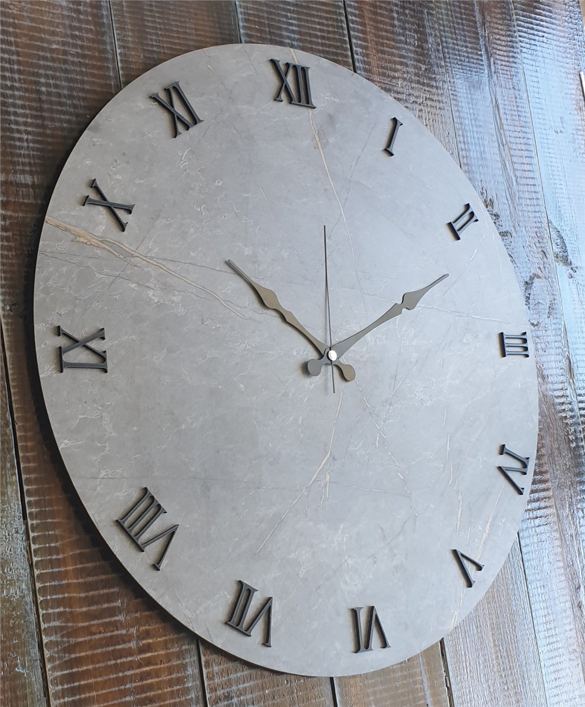 Markakanvas Mermer Desenli  Duvar Saati   ( Çap 50 cm - 80 cm )