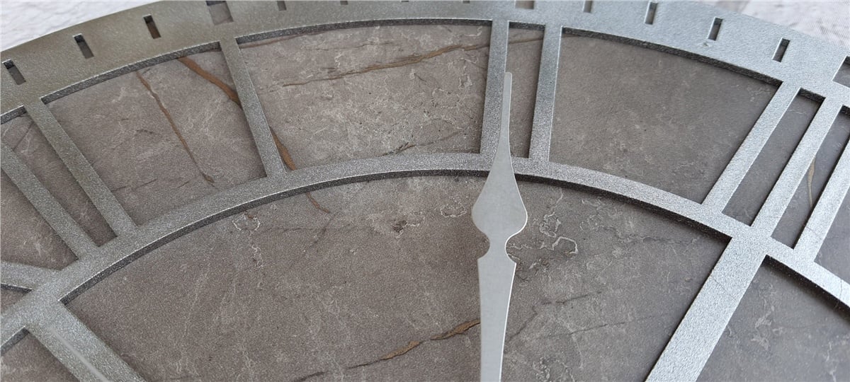 Markakanvas Mermer Desenli  Duvar Saati  Çap 50 cm-Çap 80 cm