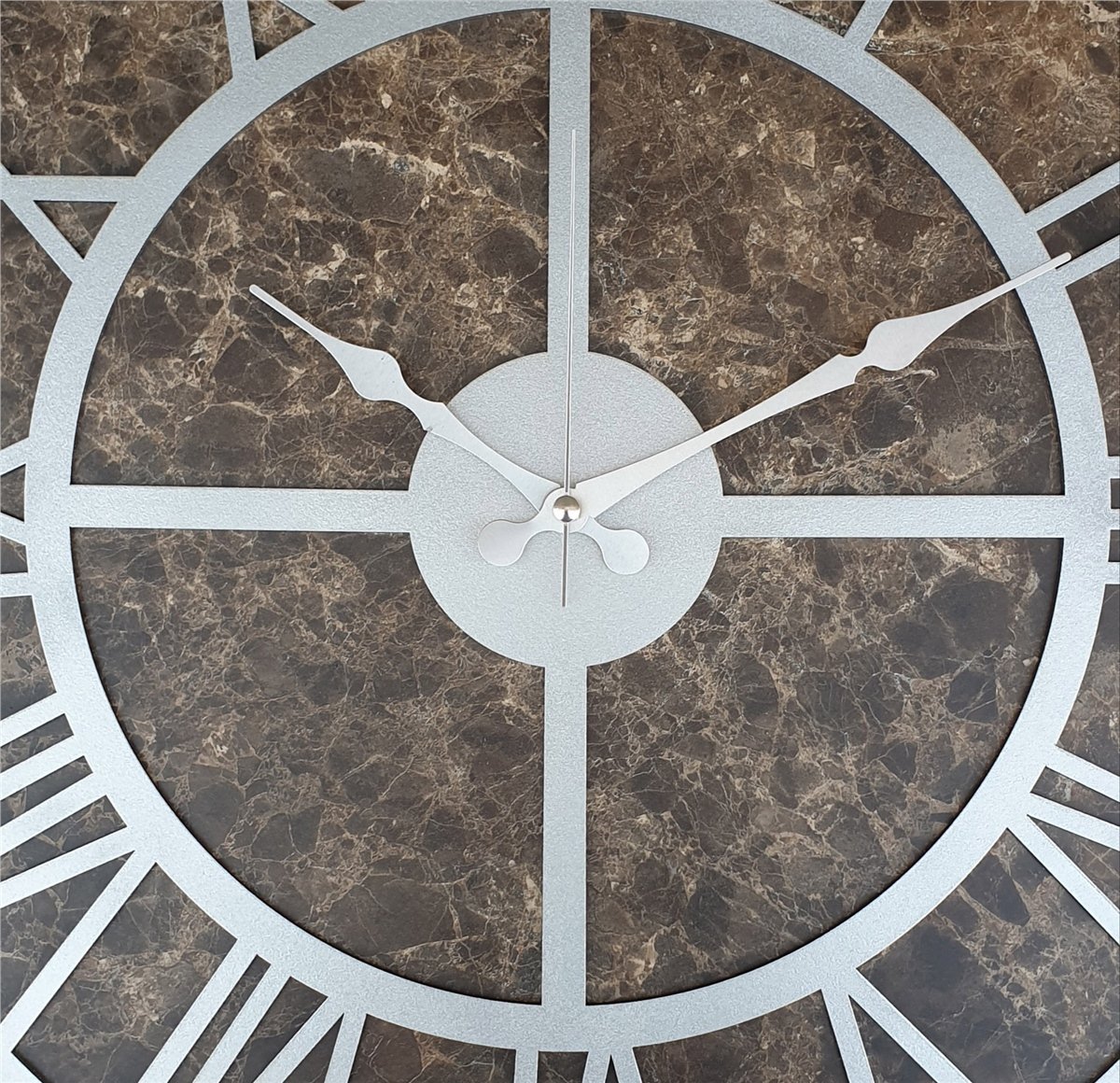 Markakanvas Mermer Desenli  Duvar Saati  Çap 50-80 cm