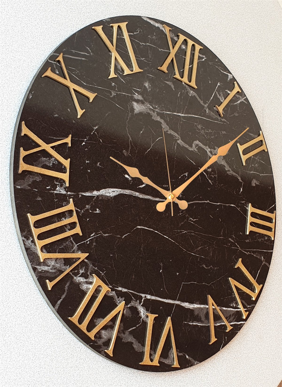 Markakanvas Mermer Desenli  Duvar Saati   ( Çap 50 cm - 80 cm )