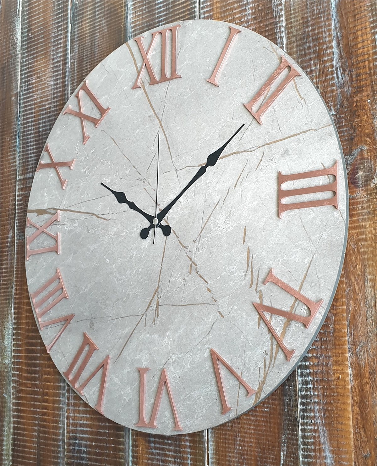 Markakanvas Mermer Desenli  Duvar Saati   ( Çap 50 cm - 80 cm )