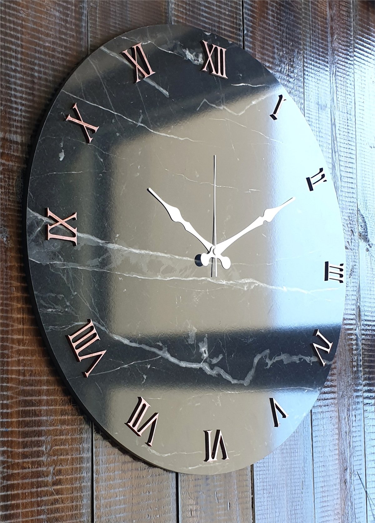 Markakanvas Mermer Desenli  Duvar Saati   ( Çap 50 cm - 80 cm )