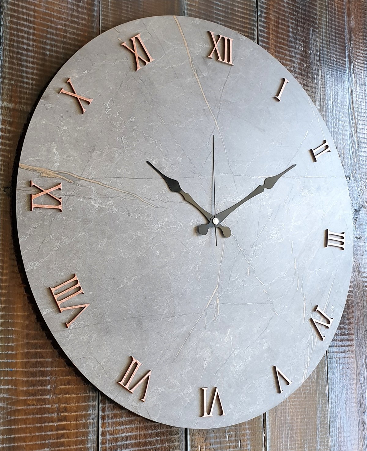 Markakanvas Mermer Desenli  Duvar Saati   ( Çap 50 cm - 80 cm )