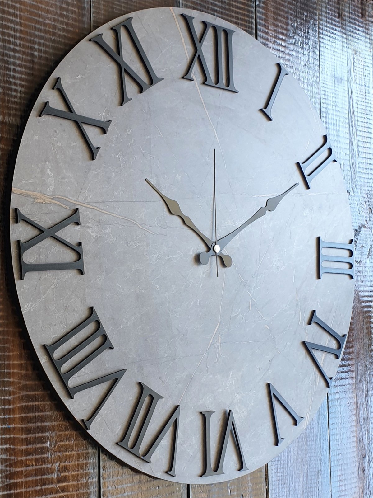 Markakanvas Mermer Desenli  Duvar Saati   ( Çap 50 cm - 80 cm )