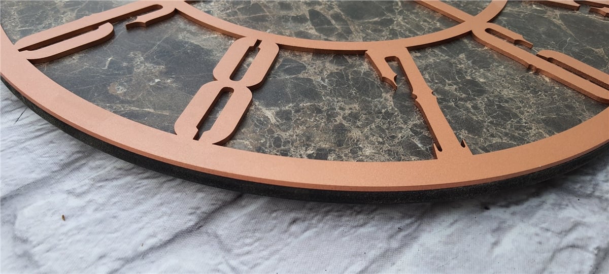 Markakanvas Mermer Desenli  Duvar Saati  Çap 50 cm-Çap 80 cm