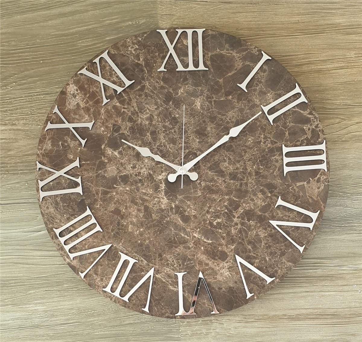 Markakanvas Mermer Desenli  Duvar Saati   ( Çap 50 cm - 80 cm )